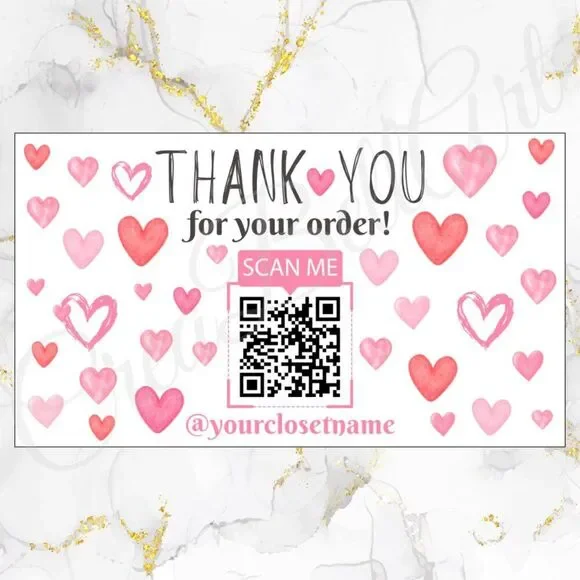 120 Pack QR Personalized Thank You Cards & Stickers - Picture 3 of 8
